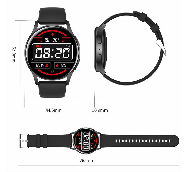 Relógio 6 Smartwatch Empresarial para Homens - Tela de 1,32 Polegadas 128*160, Chamada Bluetooth, Monitoramento de Saúde, Alarme, Relógio Fashion Multifuncional