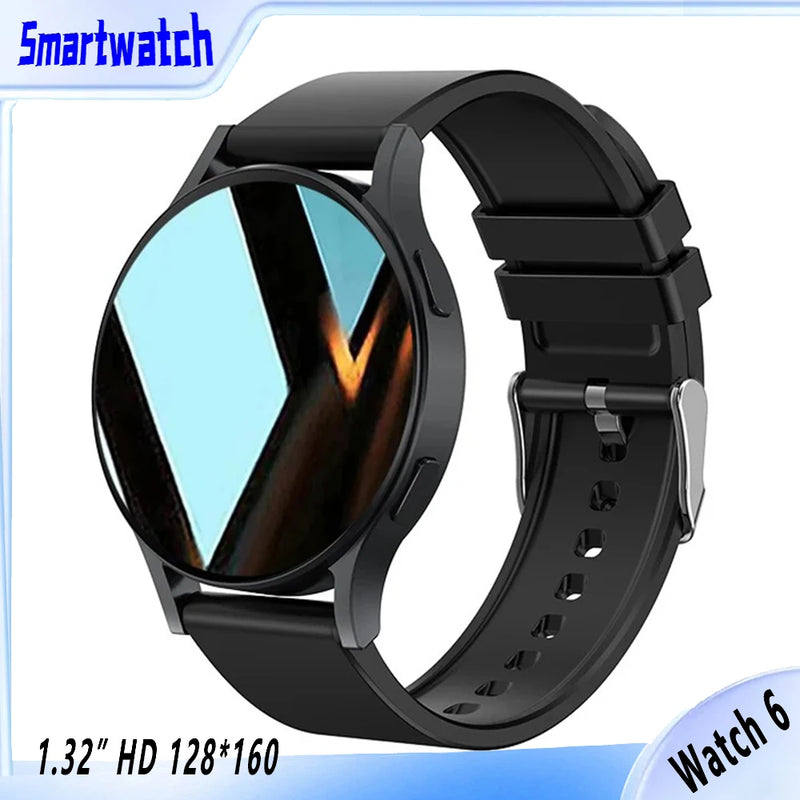 Relógio 6 Smartwatch Empresarial para Homens - Tela de 1,32 Polegadas 128*160, Chamada Bluetooth, Monitoramento de Saúde, Alarme, Relógio Fashion Multifuncional